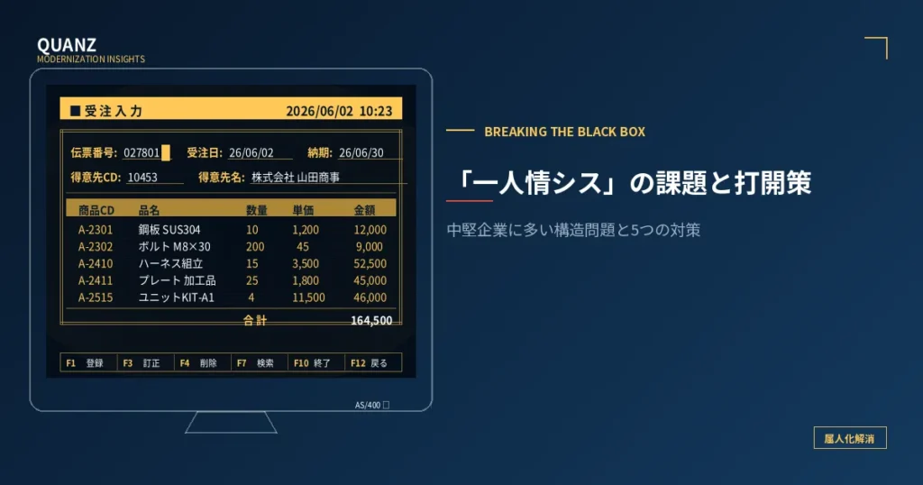 「一人情シス」の課題と打開策｜中堅企業に多い構造問題と5つの対策