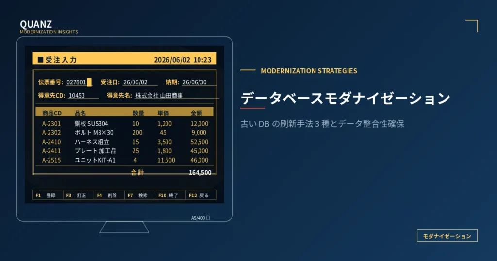 データベースモダナイゼーション｜古い DB の刷新手法 3 種とデータ整合性確保のポイント