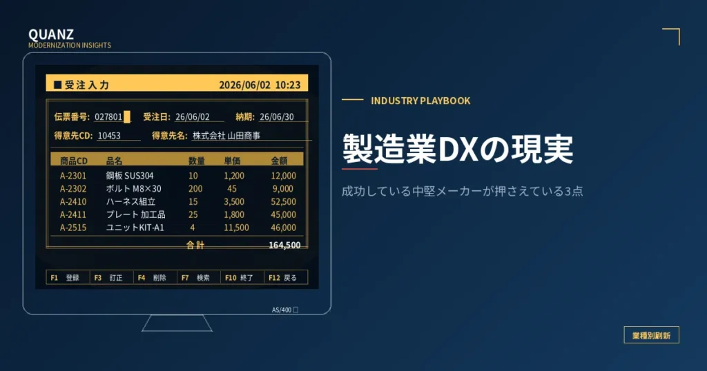 製造業DXの現実｜成功している中堅メーカーが押さえている3つのポイント